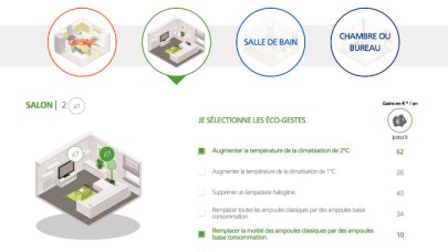 Capture d’écran de l’application e.quilibre affichant la section « Combien j’économise si je change mes habitudes ? »